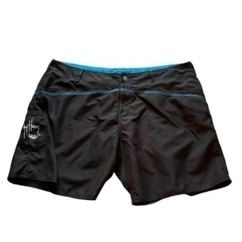 Black and Blue Guy Harvey swim trunks